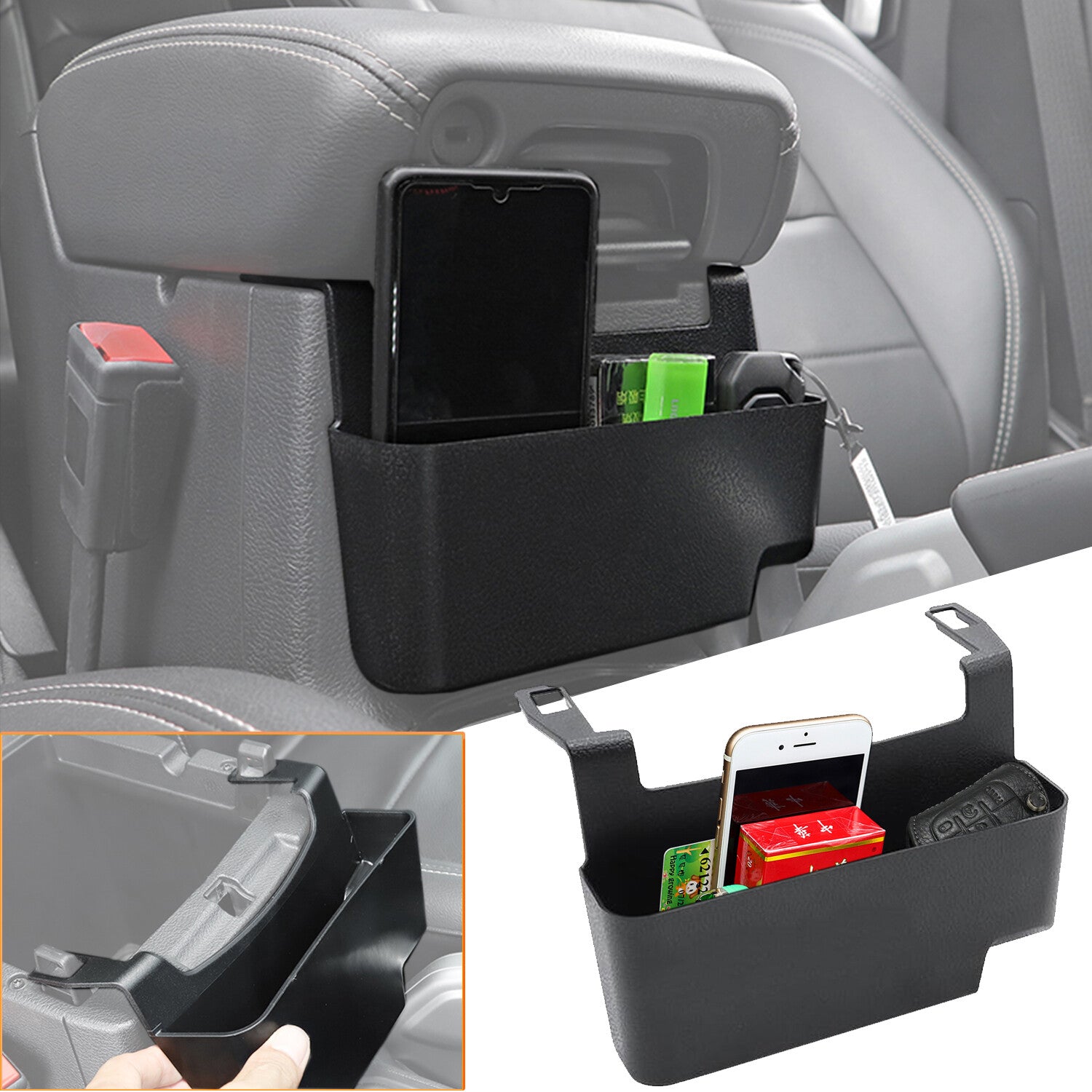Front Center Console Armrest Storage Box for Jeep for Wrangler JL JLU JT 2018-2023