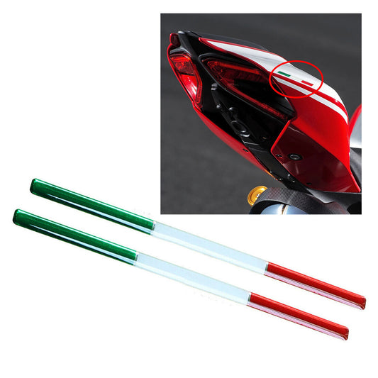 2pcs Thin Italy Flag Sticker Emblem Badge Decal Decor for Italian Car Bike Truck Q