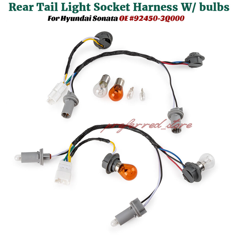 Suitable for Hyundai Sonata 2.0L and 2.4L 11-14L rear taillight socket wiring harness with bulbs. v