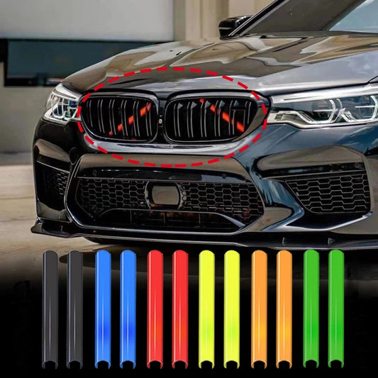 2pcs Car Front V Brace Grill Strip Cover Trim for 12-19 for BMW 1 2 3 Series F20 F31 Q