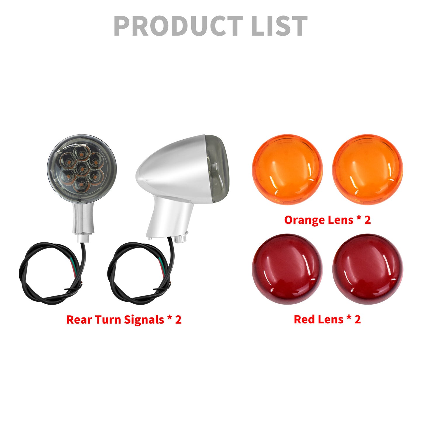 Chrome Rear Turn Signals Amber Light Bracket for Harley Sportster 883 1200 92-22
