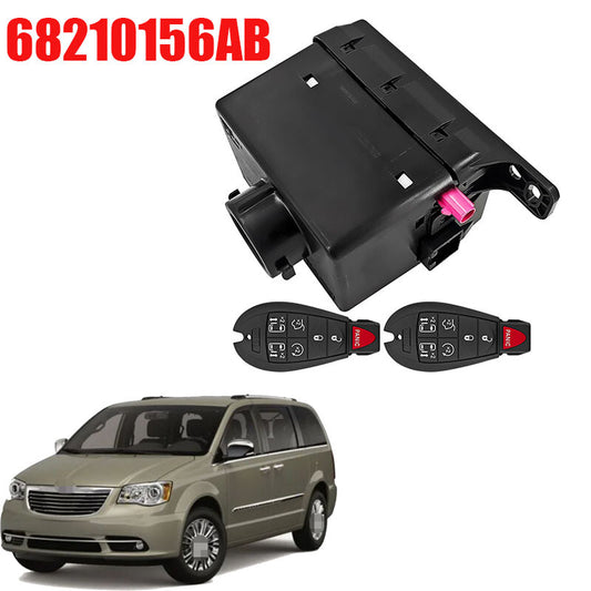 Wireless ignition node module with 2 keys for Chrysler Town & Country 68210156AB Q