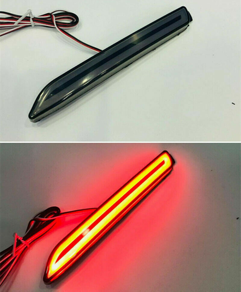 LED Smoked Rear Fog Bumper Brake Light Tail Driving Lamp For Toyot@a RAV4 20-23 n