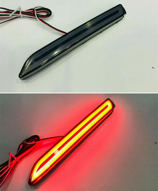 LED Smoked Rear Fog Bumper Brake Light Tail Driving Lamp For Toyot@a RAV4 20-23 n