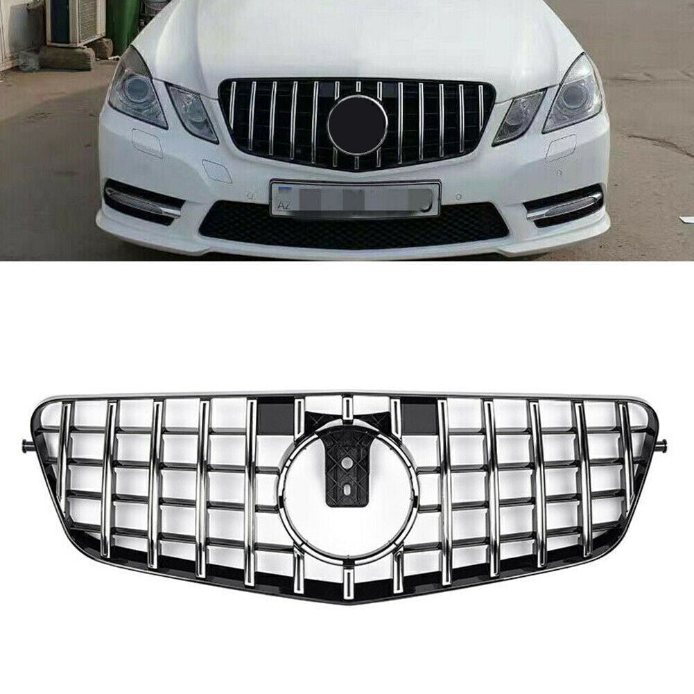 GTR Style Front Grill Grille Fit for Mercedes-Benz E-Class W212 E200 E300 E350 10-13