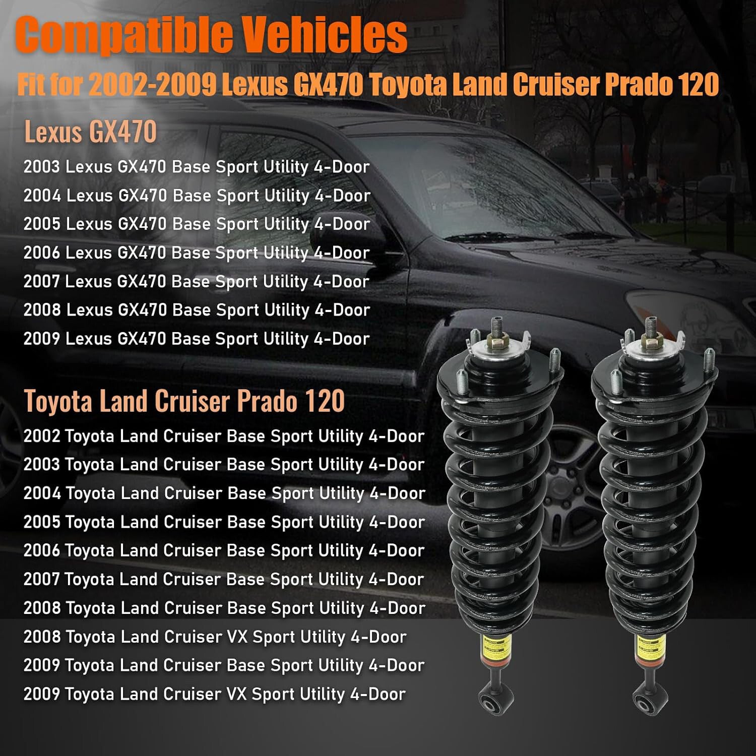 Kit 2006 - 09: Front Shock Absorber Strut Assembly for Mercedes W211 S211 E350 3.5L 4Matic