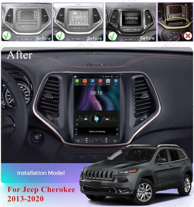 Vertical Wi-Fi 2+32GB for 2013 for Jeep Cherokee, Android 10.1, Stereo Radio, GPS Navigation n