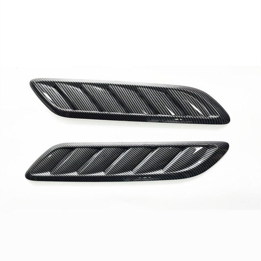 Carbon Fiber Style Car Hood Vent Scoop Bonnet Cover Air Flow Intake Replacement n