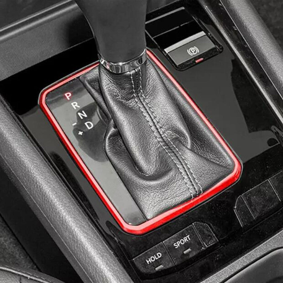 For 2022 - 2025 for Jeep Compass ABS Red Interior Central Gear Shift Ring Cover Trim v