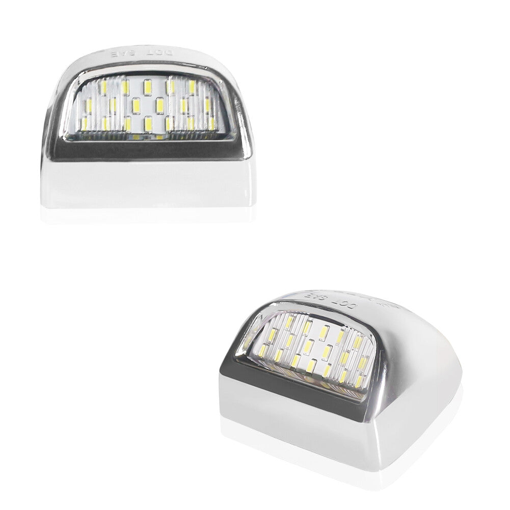 Chrome silver all-white LED license plate lights suitable for Gimci¨¦t¨¦ for Sierra 1500 2500 3500 Q