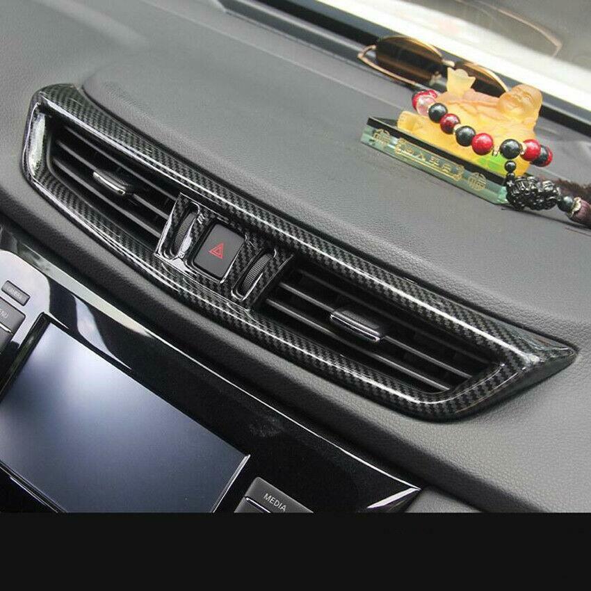 For Rogue Sport 2017-2020 Carbon Fiber Dash Console Air Vent Cover Trim v