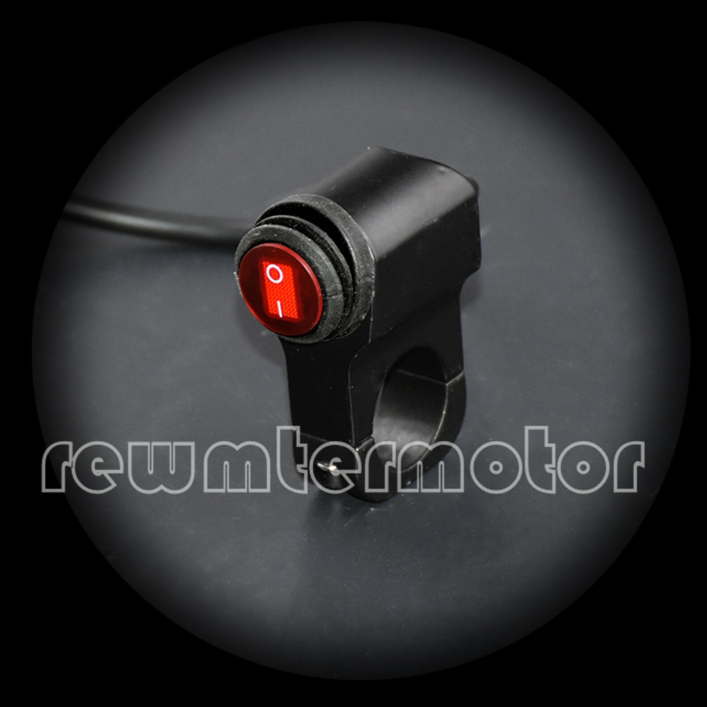 Motorcycle 22mm Handlebar Headlight Waterproof Switch On Off 3 Wires Black