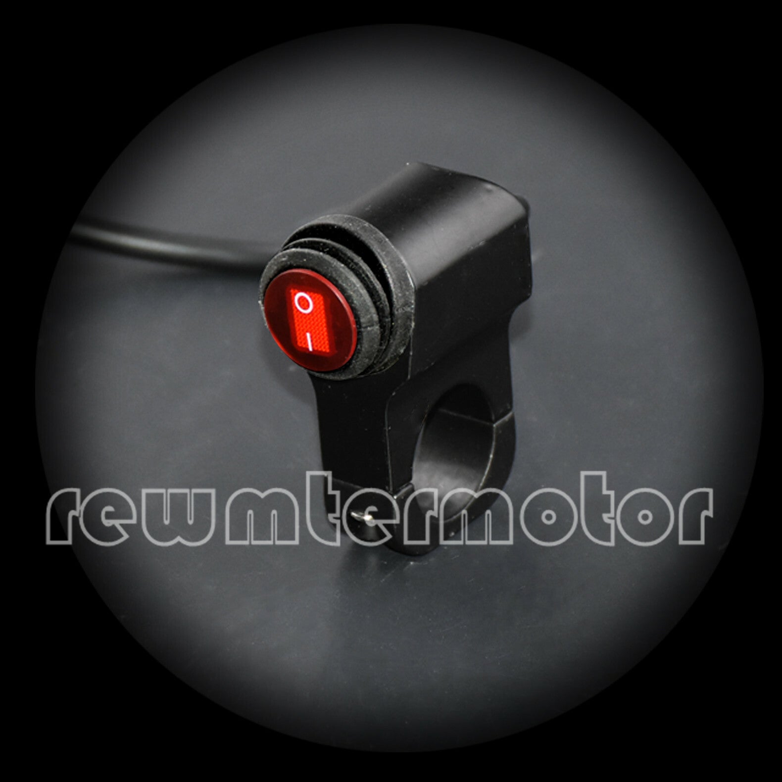 Motorcycle 22mm Handlebar Headlight Waterproof Switch On Off 3 Wires Black
