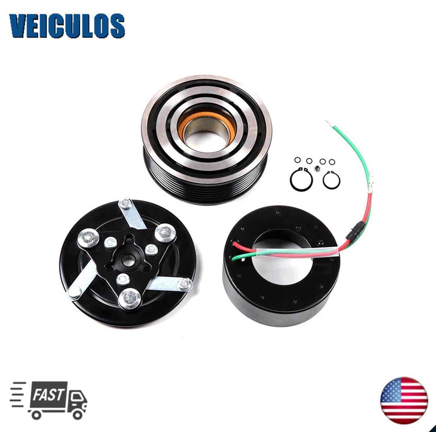 AC A/C Compressor Coil Clutch Assembly Kit 5511495 for 02-06 for Honda CR-V 2.4L