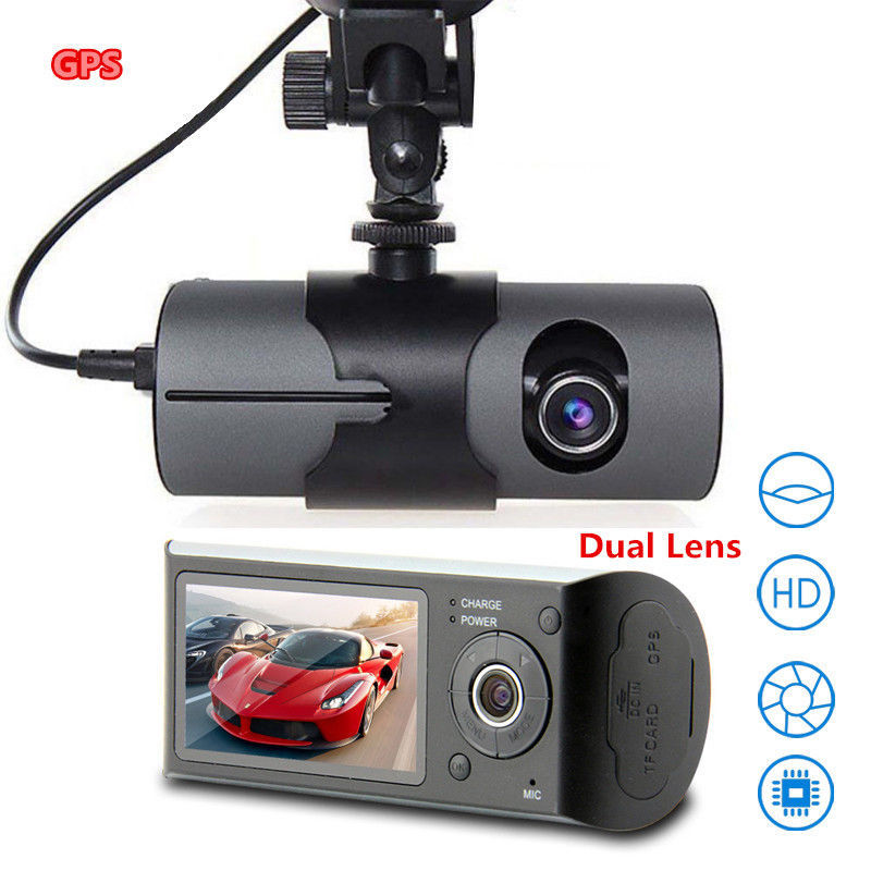 Car DVR, Car Video GPS Recorder, Dash Cam G Sensor, Dual Lens Camera - n