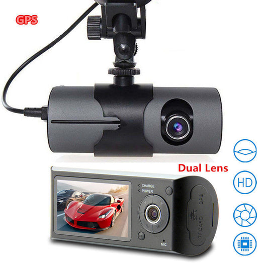 Car DVR, Car Video GPS Recorder, Dash Cam G Sensor, Dual Lens Camera - n
