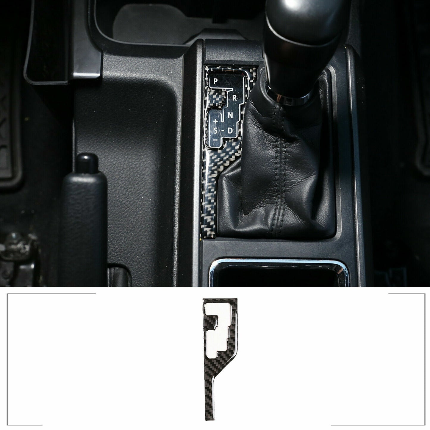 carbon fiber center console gear indicator trim for 2016-2020 Tacoma. n