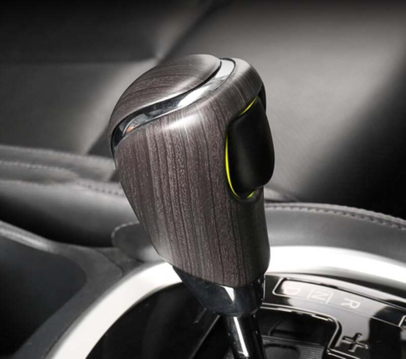 for Nissan Rogue 2017-2020 Wood Grain ABS Inner Gear Shift Knob Head Cover Trim