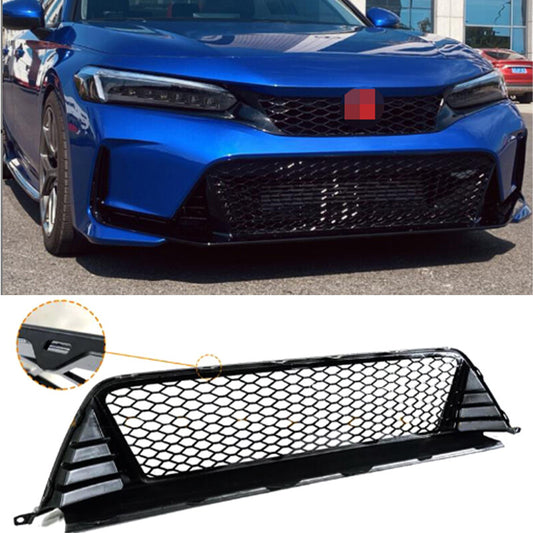 FRONT LOWER GRILLE GRILL FOR 2022-2024 for HONDA for CIVIC TYPE-R FL5 STYLE GLOSS BLACK n