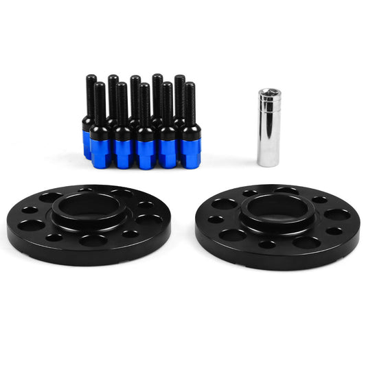 Hub Centric Billet Wheel Spacers Kit for Mercedes-Benz W/M12x1.5 Ball Bolts Blue
