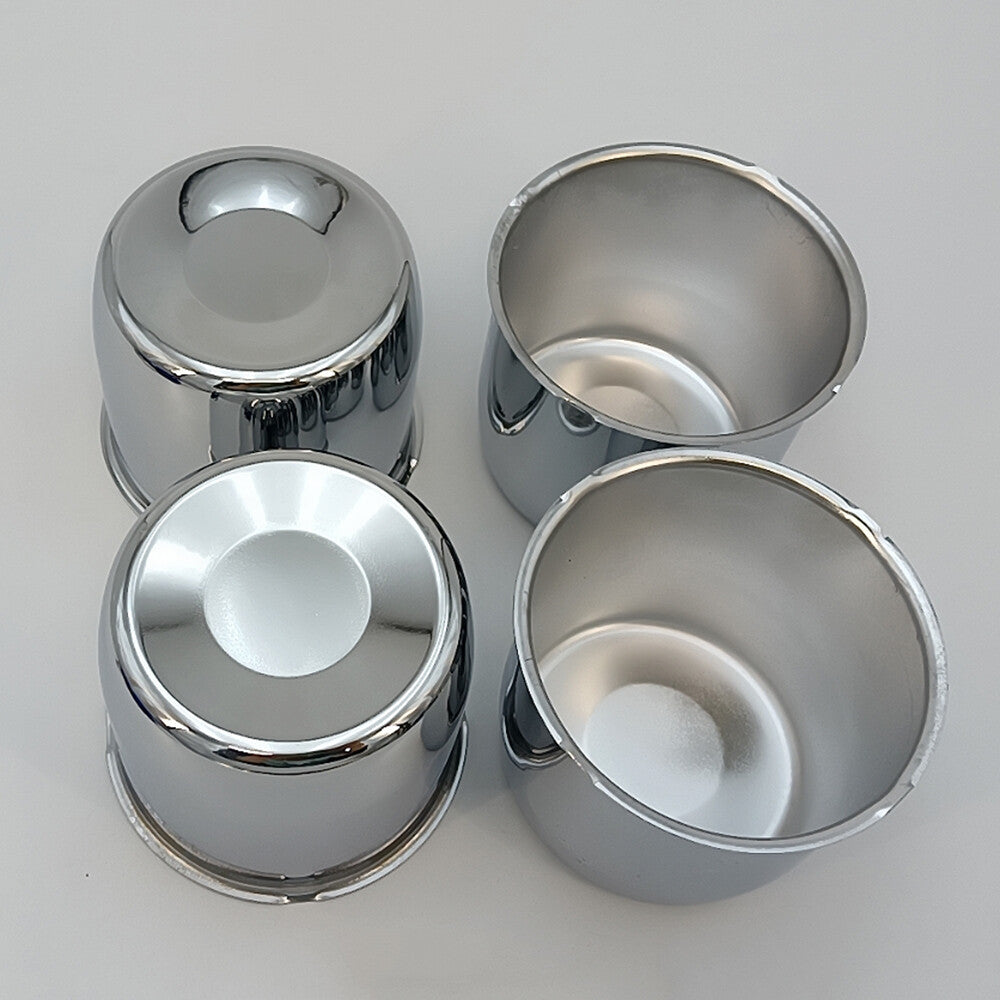 4Pcs/Set Steel Short Chrome Center Caps For 4.25 Center Bore Trailer Wheel Rims Q