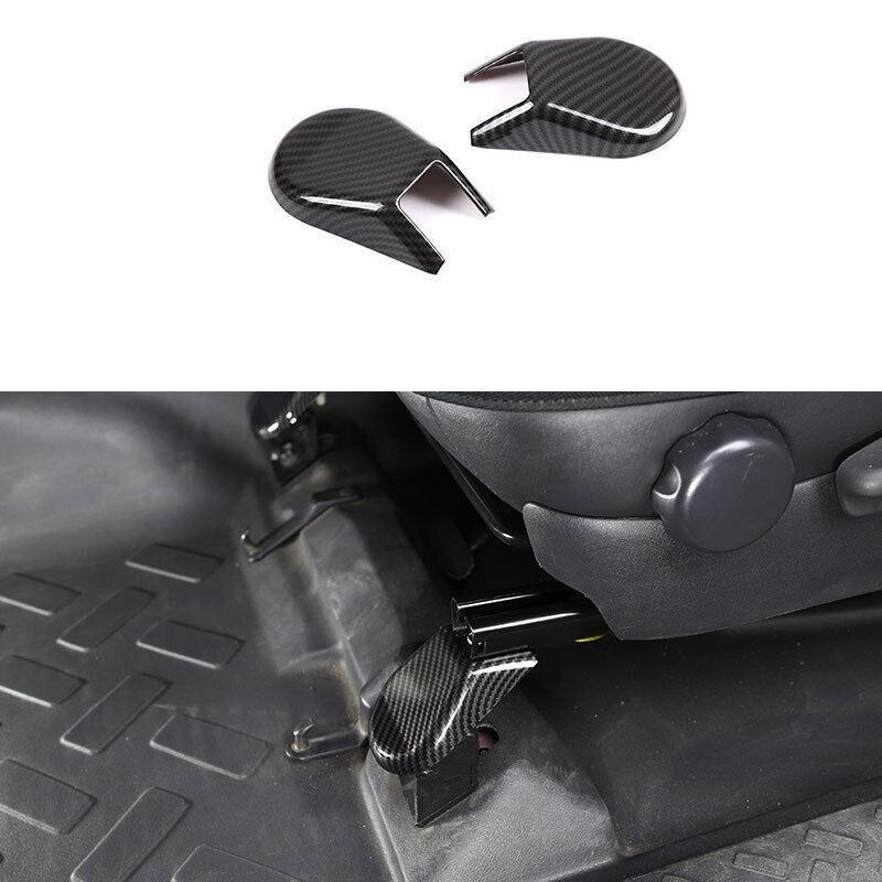 for Toyota FJ Cruiser 2007-2021 ABS Carbon Fiber Front for Seat Base Protect Trim 2X