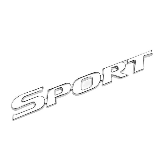 Silver SPORT Racing 3D Emblem Decal Trunk Metal Badge Sticker Racing Decoration