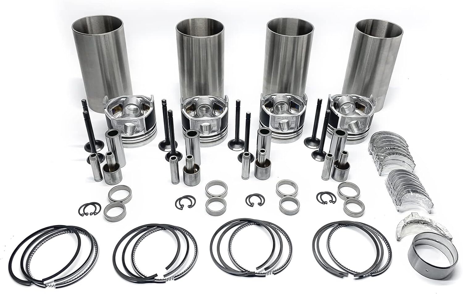 6x Pistons Rings Set mast 82mm KS CR 11:1 compatible with E60 E90 E92 N52B25 2.5 14813 B