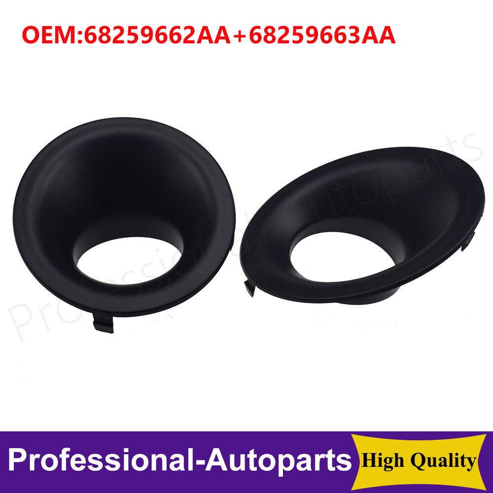 1Pair Front Left+Right Fog Light Trim Cover For 2015-2018 for Dodge for Challenger