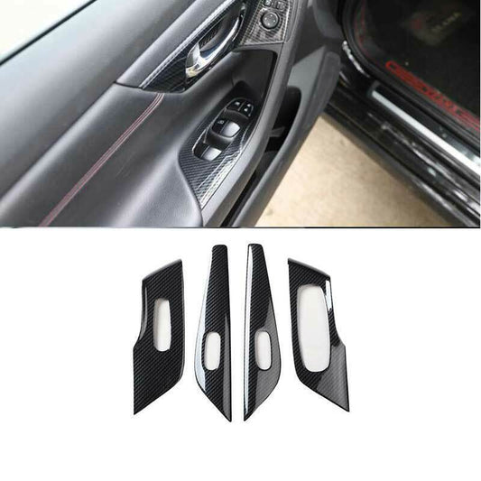Carbon Fiber Window Lift Panel Switch Trim 4X for Nissan Teana Altima 2013-2018