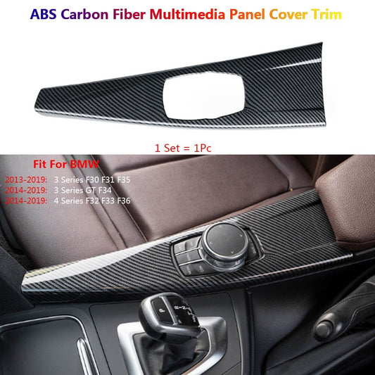 Carbon Fiber for BMW 3 4 Series F30 F32 F33 F34 Car Multimedia Panel Cover Trim