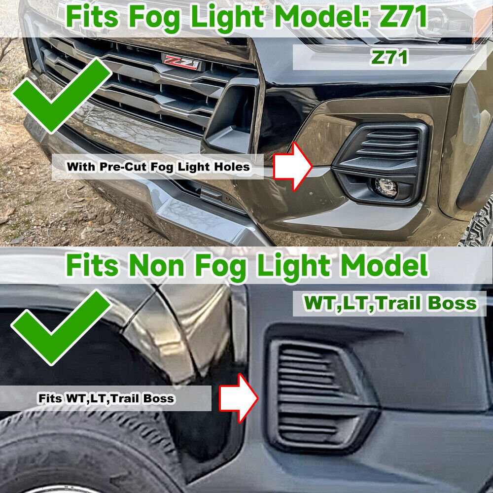 LED daytime running lights with fog lights and turn signals for Chevrolet Colorado 2023-2024