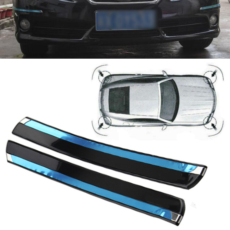 4pcs durable PVC anti-scratch strip protective stickers for front and rear car bumpers. n