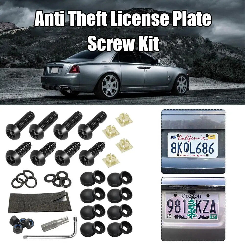 Anti Theft License Plate Screws Kits Rustproof Stainless Steel Car Accessory JY Q