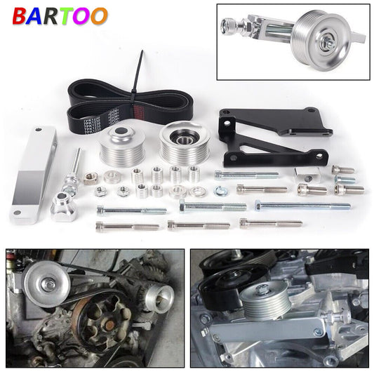 for Honda for Acura K20 K24 K Swap RSX Type S K Series AC PS Eliminator Pulley Kit Q