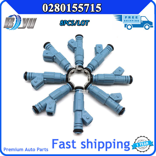 Package (8) Fuel Injectors for 1996-99 for Dodge for RAM 1500 2500 3500 5.2L 5.9L 0280155715- v