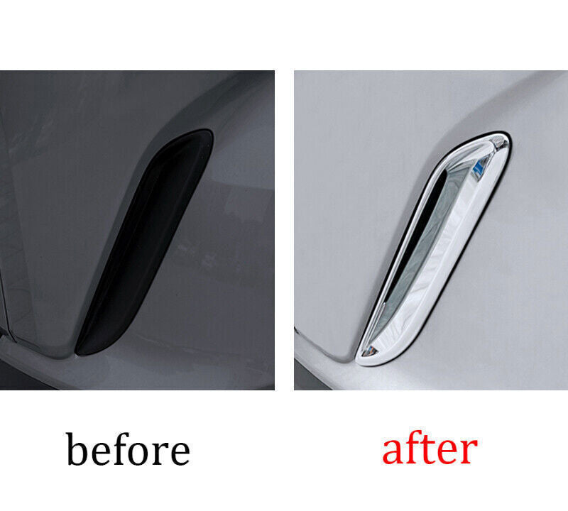 for Lexus RX 2023+ Chrome Rear Bumper Air Vent Cover Molding Accessories