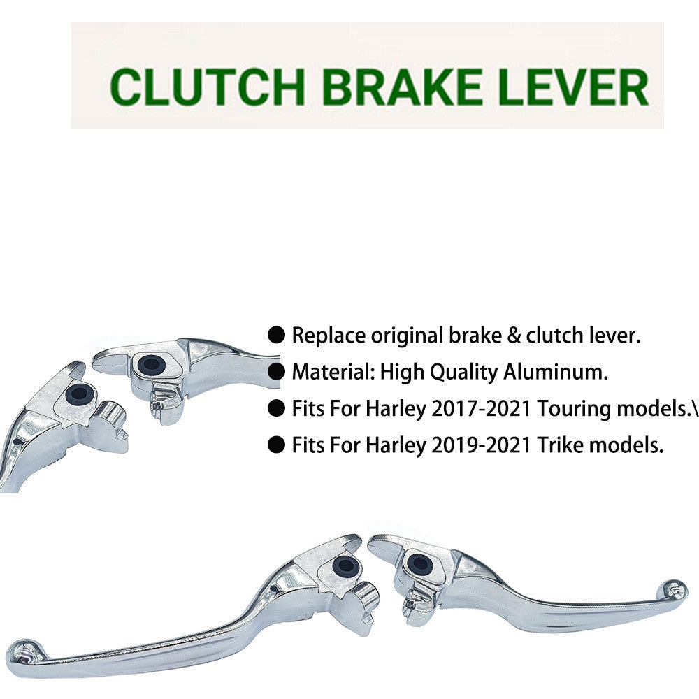 Chrome brake clutch lever handle for Harley Touring Electra Glide 2017 - 2021 - n