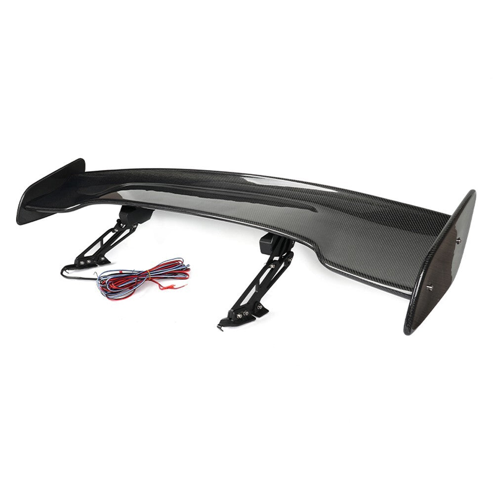 57inch Automatic Adjustable Rear Trunk GT Style Tail Carbon Fiber Spoiler Wings