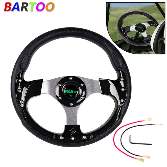 Black Aluminum for Golf Cart Steering Wheel for Yamaha EZGO Club Car