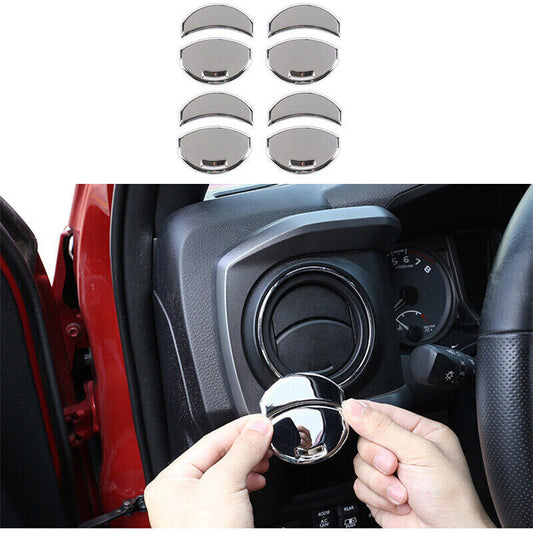 Chrome Central Console LR Air Outlet Vent Trim 8PCS for Toyota Tundra 2014-2021