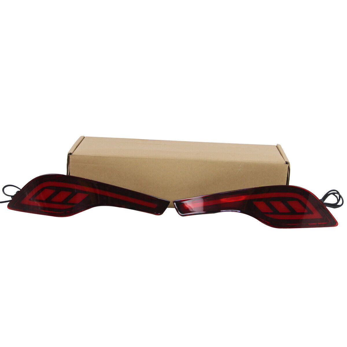 Pair LED Rear Bumper Reflector Brake Tail Light Lamp Fit for Honda CRV 2017-2019 Q