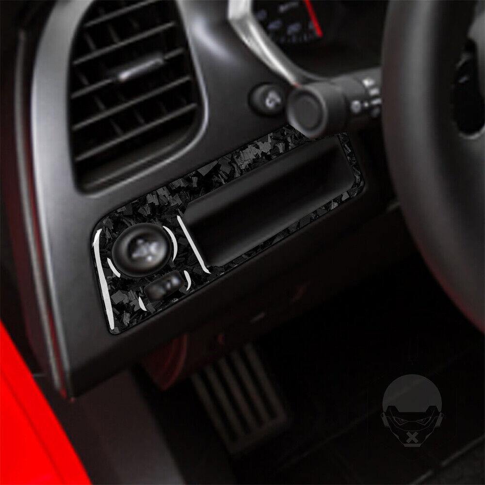 Forged Carbon Headlight Switch Button cover for Chevrolet for Corvette C7 14-2019