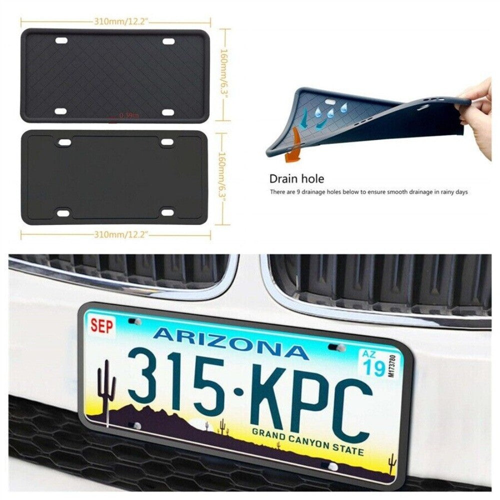 Black License Plate Holder Mounting Adapter Bumper Bracket Frame Auto Car/Truck n