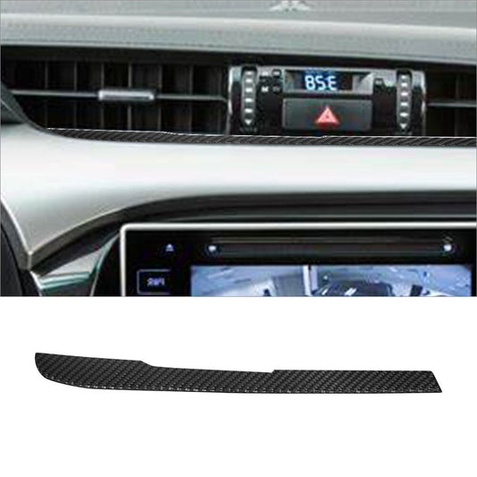 Carbon fiber interior lower center air vent socket cover trim for Toyota Hilux