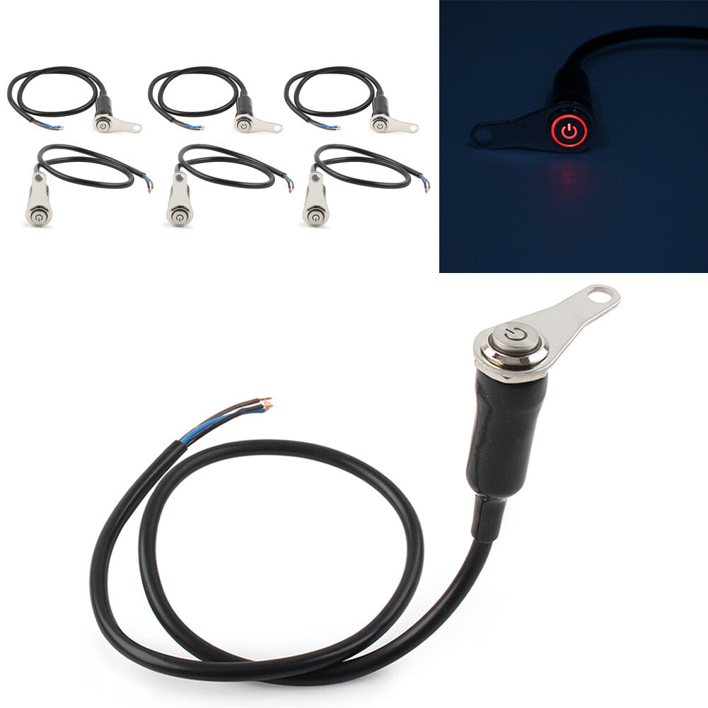LED Motorcycle Switch ON/OFF Handlebar Mount Push Button 12V Headlight Fog Light
