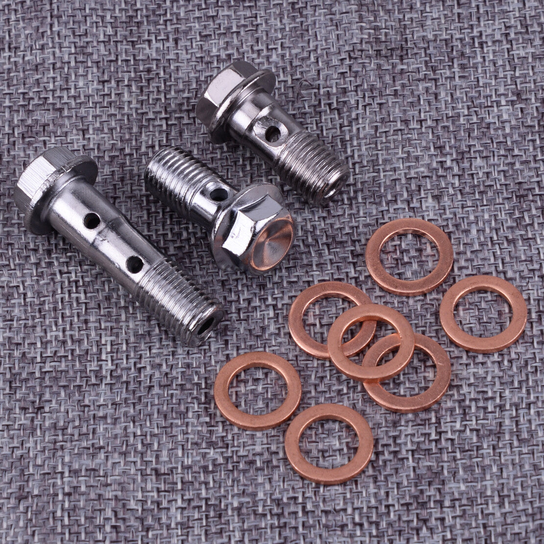 3Pcs/set Motorcycle Stainless 10mm M10 x 1.25 Brake Banjo Caliper Bolt Q