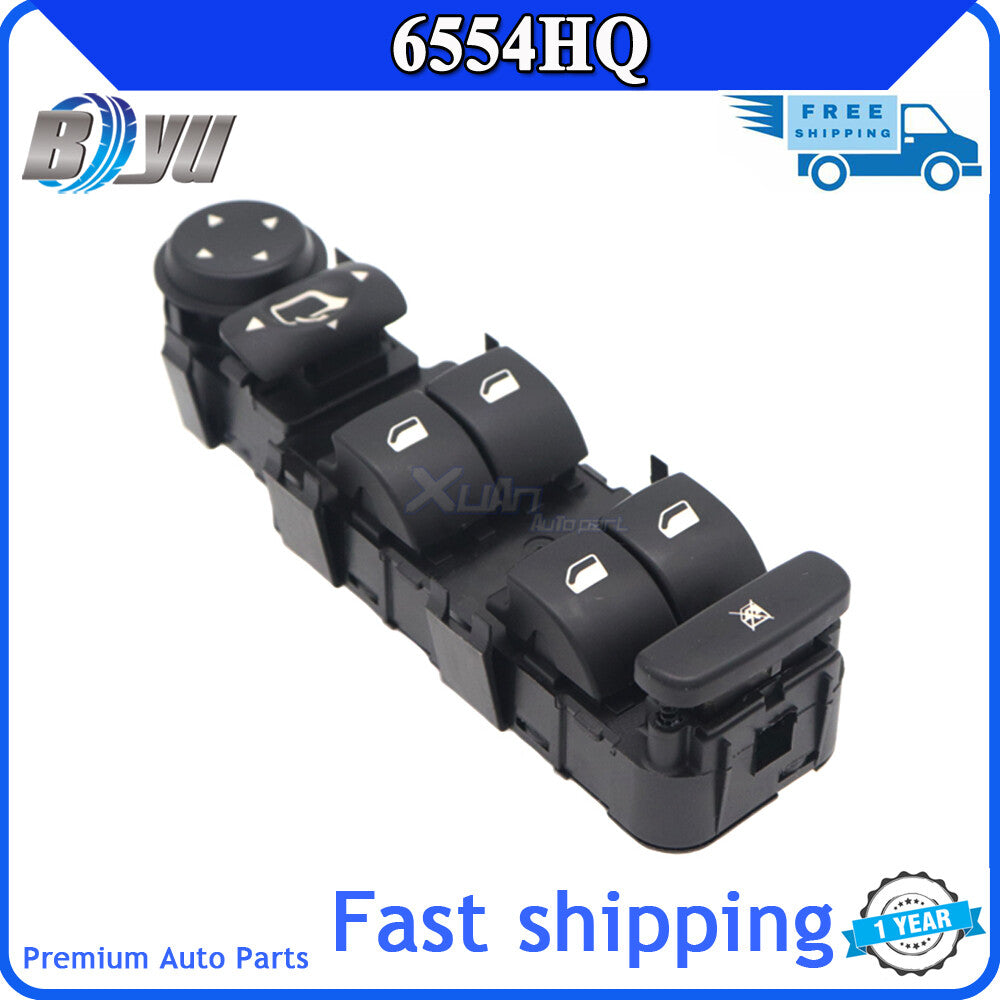 Suitable for Peugeot 807, for Citroën C5, C8, all-new 6554HQ, left main power window switch button - v