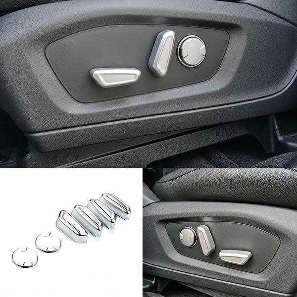6P for Ford Explorer Electric for Seat Adjust Button Silver Matte 2020-24 Cover Trim