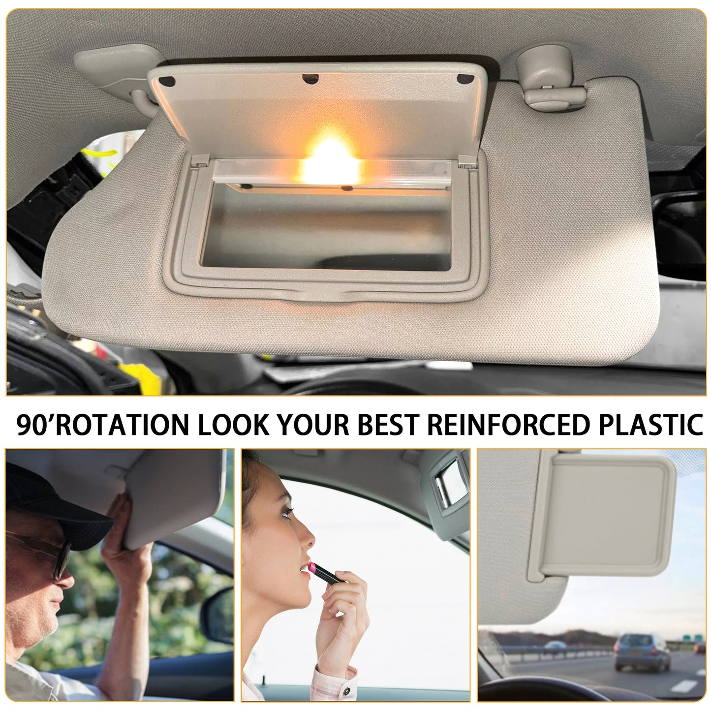 Gray Left Driver Side Sun Visor Lamp Fit For 2016-2021 for Nissan Maxima 96401-9DE0A